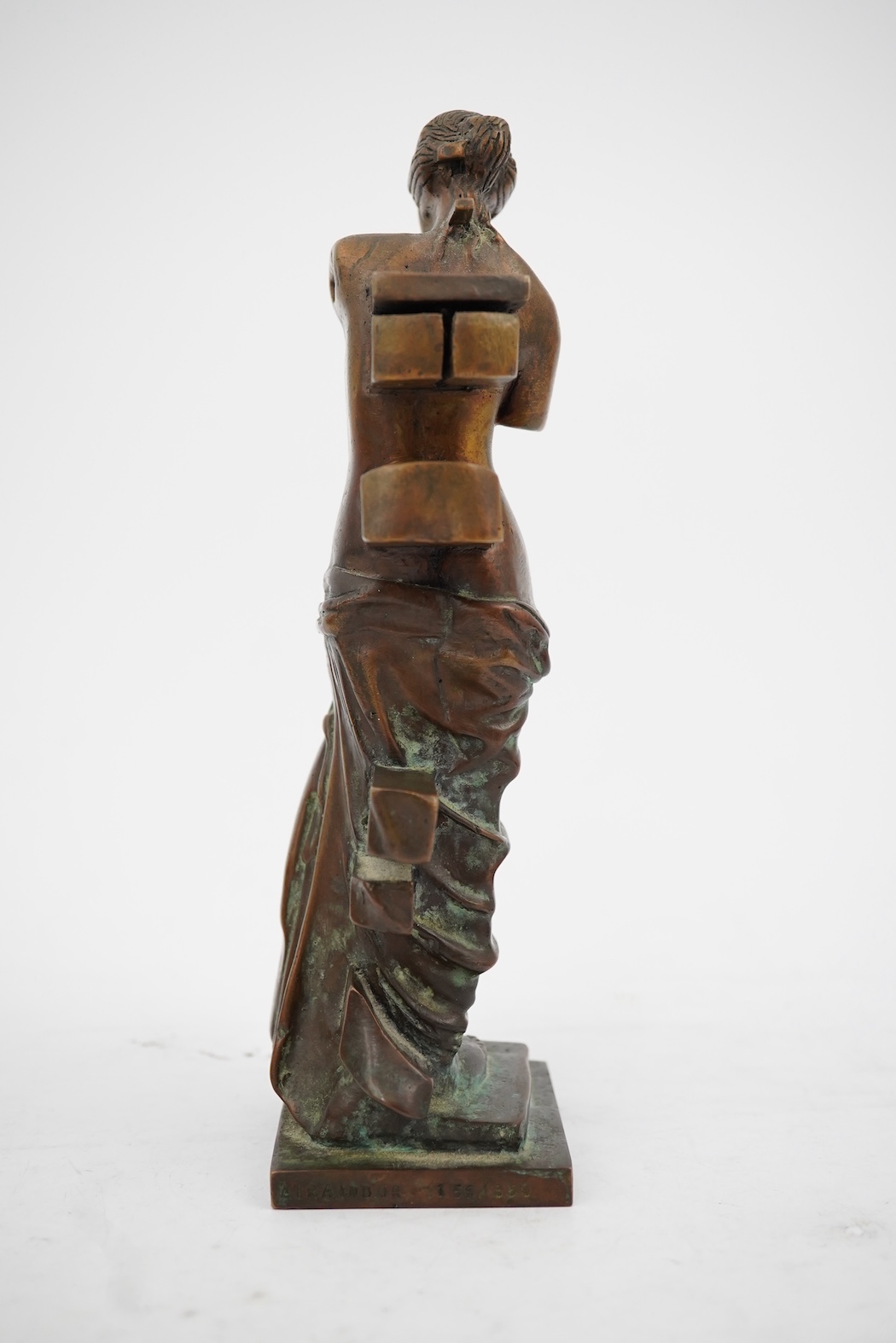 Salvador Dali (Spanish, 1904-1989), Métamorphose topologique de la Venus de Milo traversée par des tiroirs, bronze, 20cm high, 11cm wide